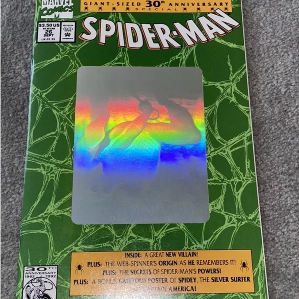 Spider-Man 26 1992 (Marvel) Mark Bagley Hologram Cover With Gatefold Poster NM+ - Picture 2 of 5